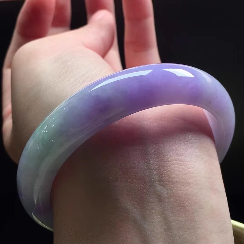 Bracelets - Ice Women, Birmańska fioletowa bransoletka, szeroka