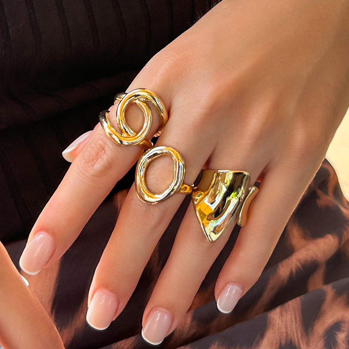 Vintage Punk Knuckle Rings Set - DIEZI 3pcs/set New Punk Fashion Hollow