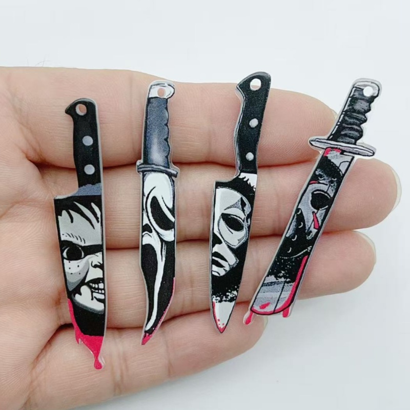 Earrings - 10 sztuk akrylowych ozdób na Halloween,