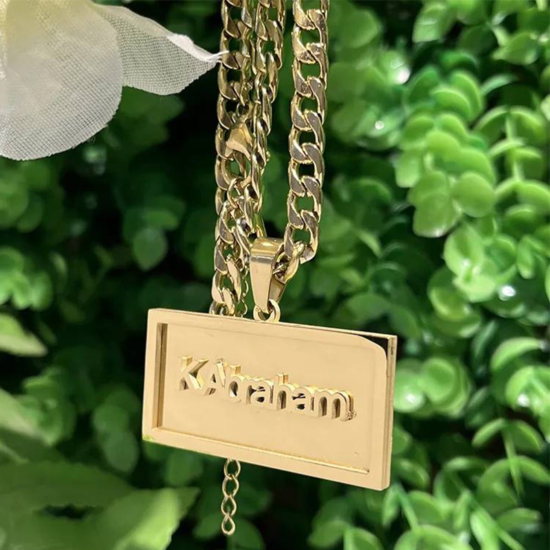 Custom Name Necklace Stainless Steel - Nazwa własna Naszyjnik hip-hopowy dla mężczyzn