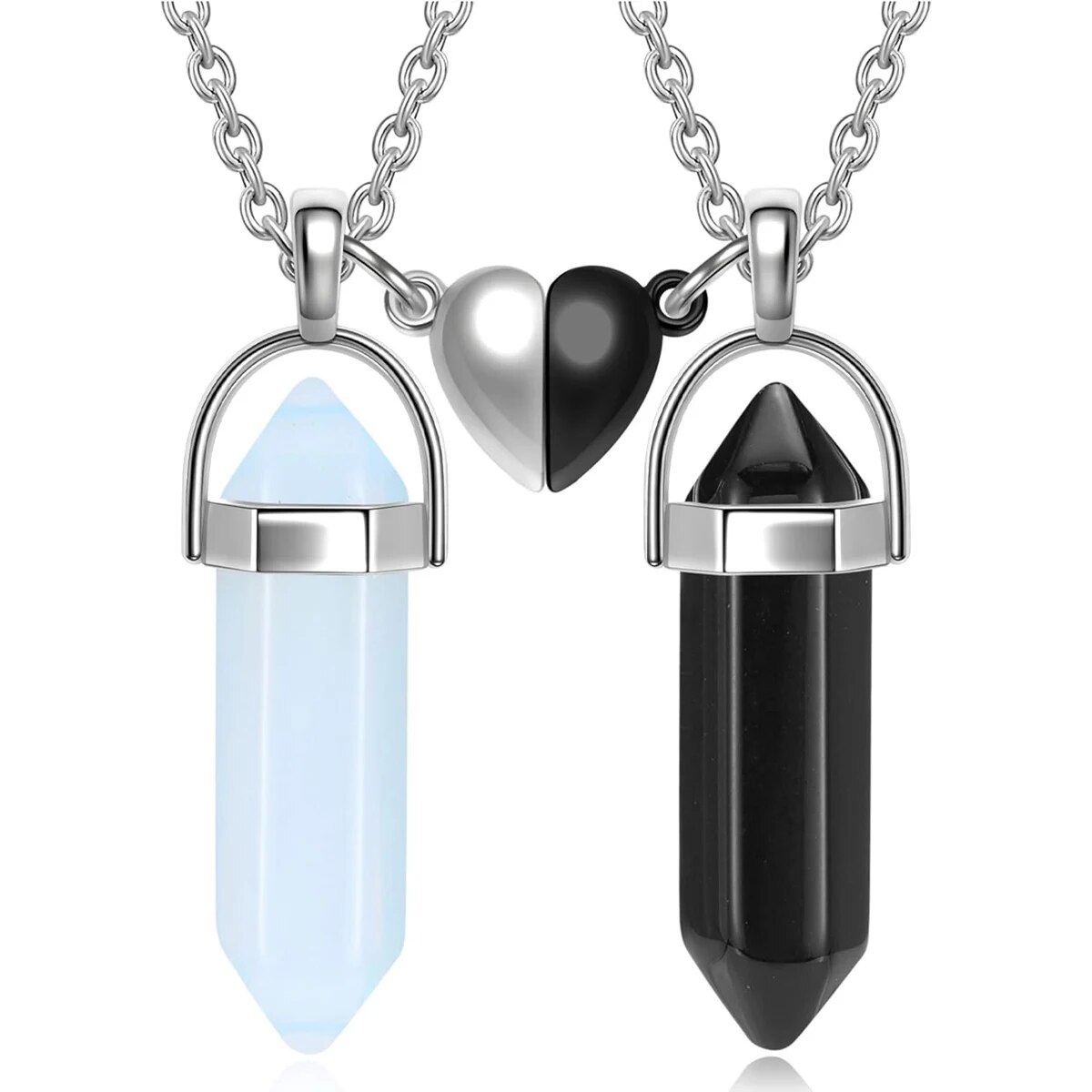 Magnetic Couple Matching Necklaces - Kryształowe naszyjniki przyjaźni dla par, damskie