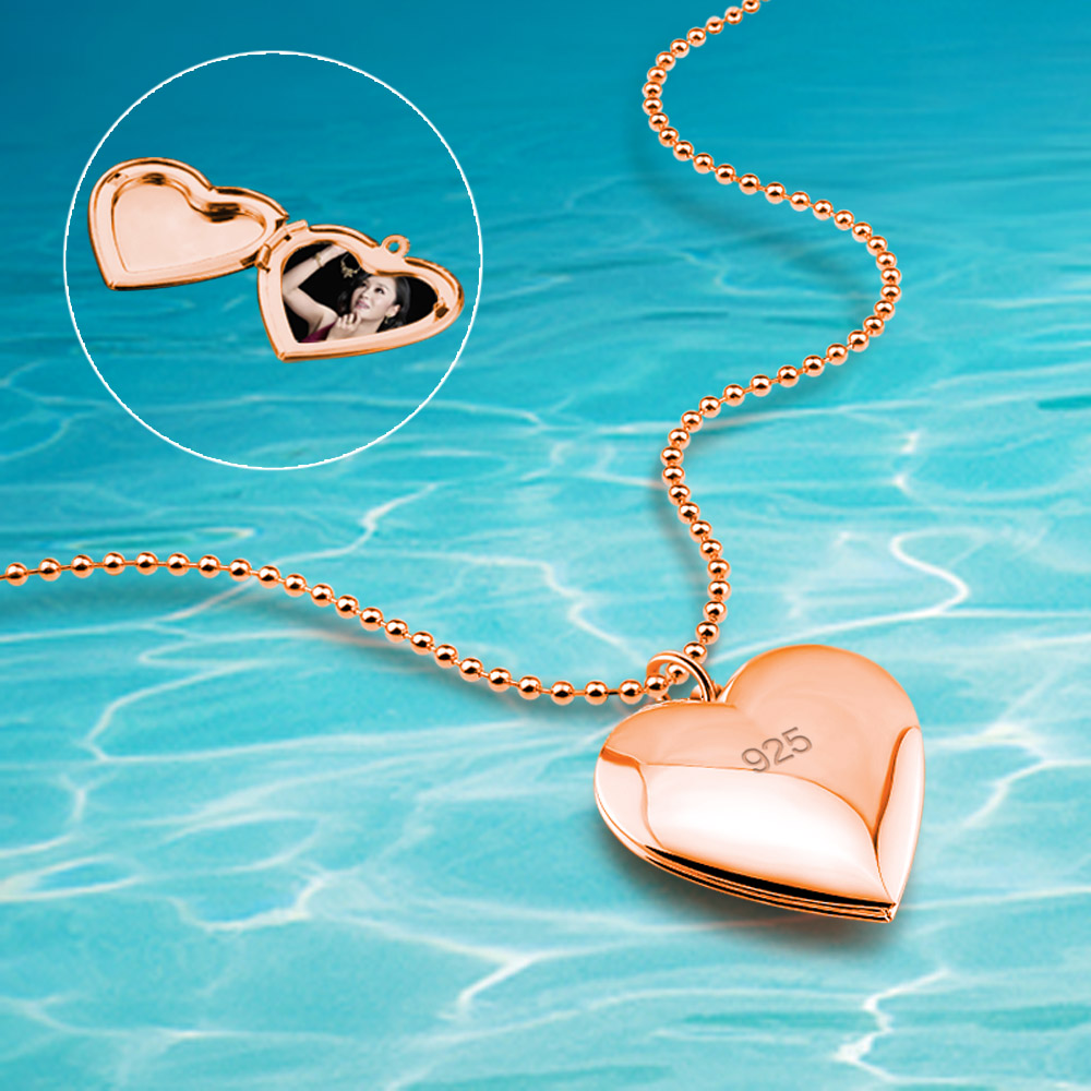 Heart Locket Necklace Photo - Wieczny naszyjnik typu Choker z sercem