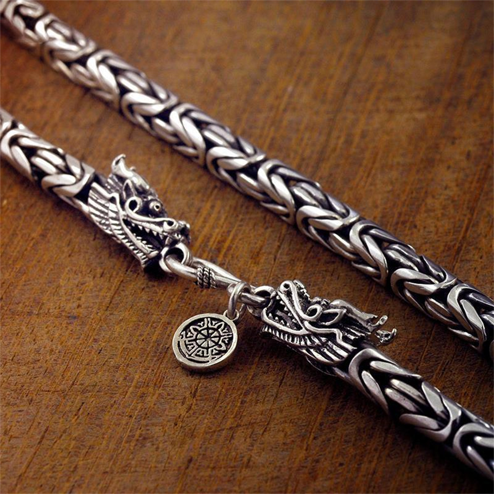 925 Sterling Silver Chain Necklace Men - OUYADI Męski Naszyjnik z Srebra Próby