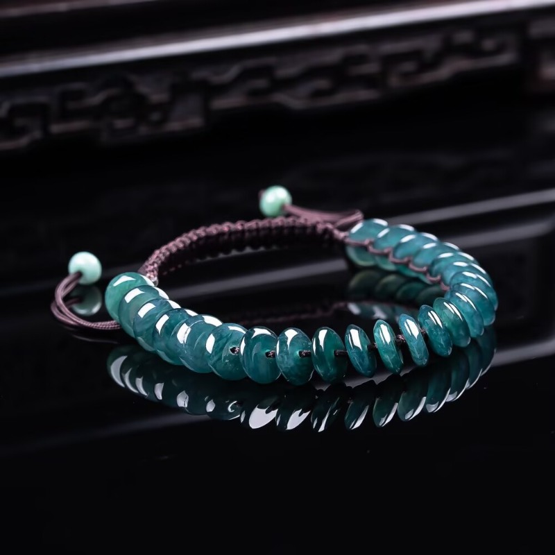 Bracelets - Naturalny prawdziwy szmaragdowy niebieski naszyjnik z