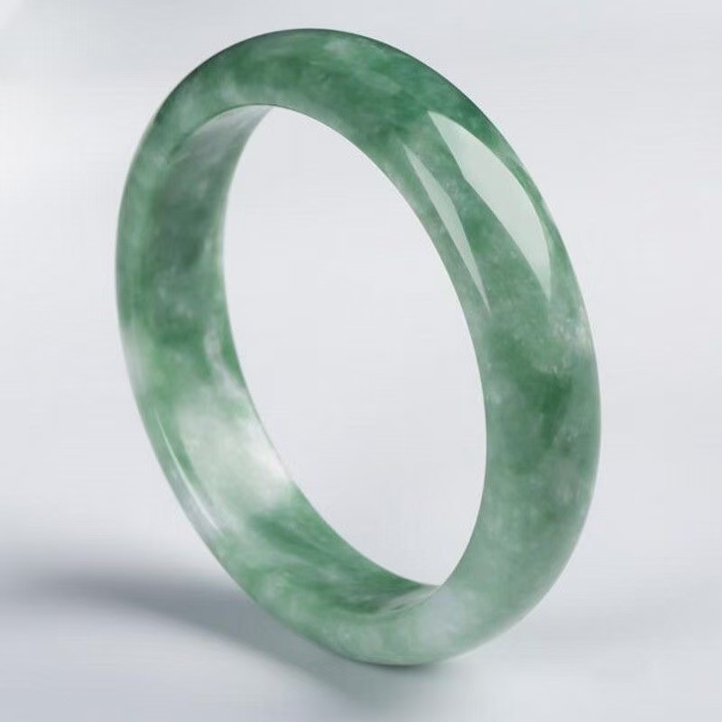 Bracelets - Jadeit dla kobiet, zielona bransoletka z