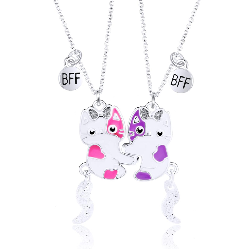Magnetic Couple Matching Necklaces - 2 szt. Naszyjnik dla najlepszych przyjaciółek,