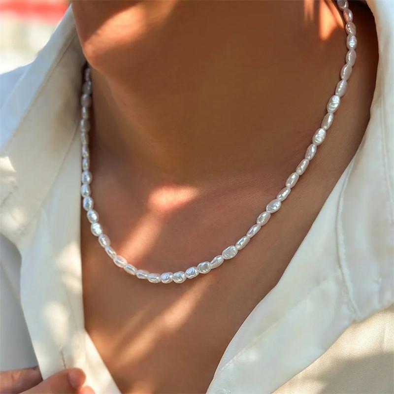 Pearl Choker Necklace Vintage - Nowy Modny Prosty Naszyjnik Choker z