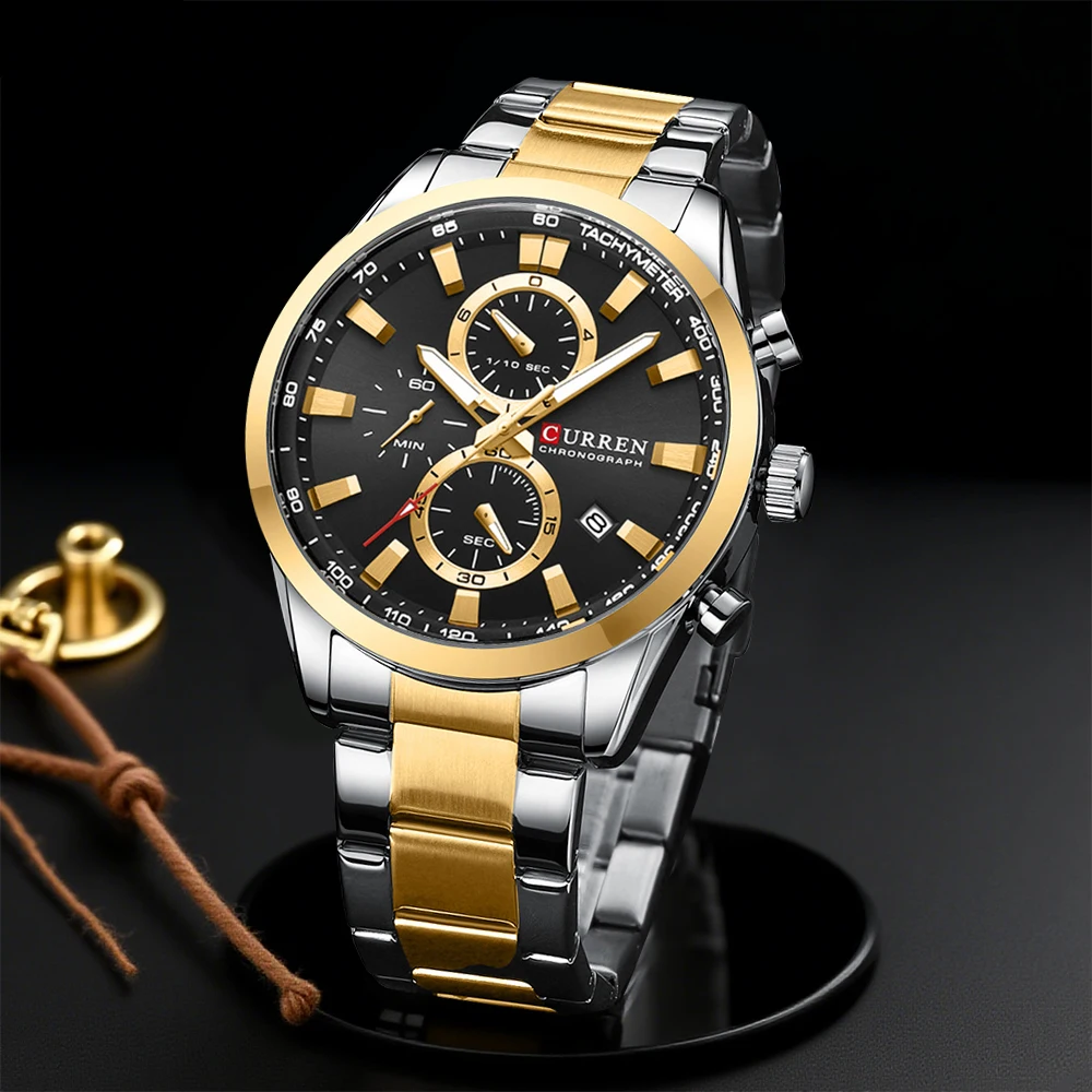 Watch Accessories - CURREN Casual Quartz Chrono Sportowe Marki