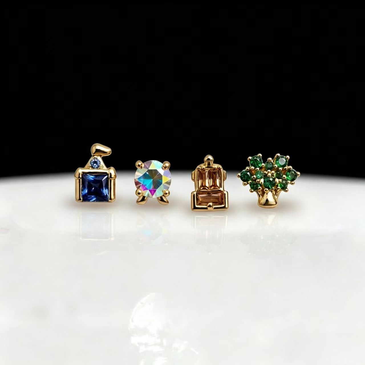 Earrings - Nowe, wykwintne, urocze kolczyki w kształcie