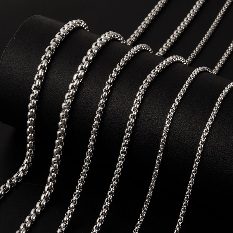 Cuban Link Chain 12Mm - Szerokość 2/2.5/3/4mm kolor srebrny pudełko ze
