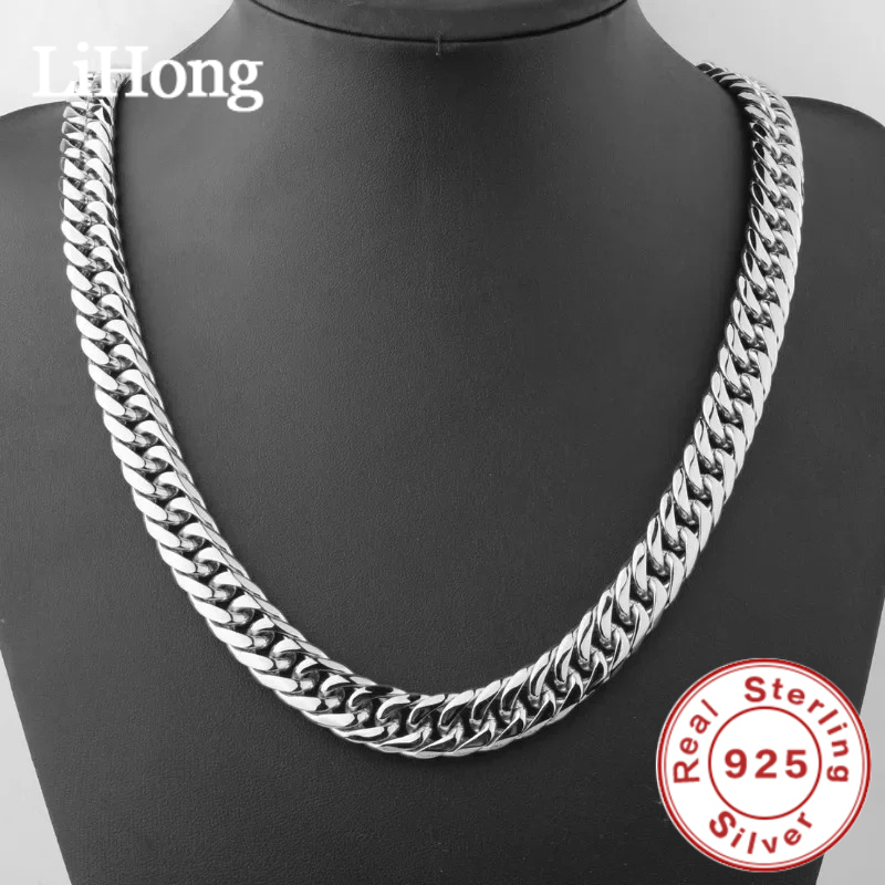 Cuban Link Chain 12Mm - Srebrny łańcuszek próby 925, 45-60 cm,
