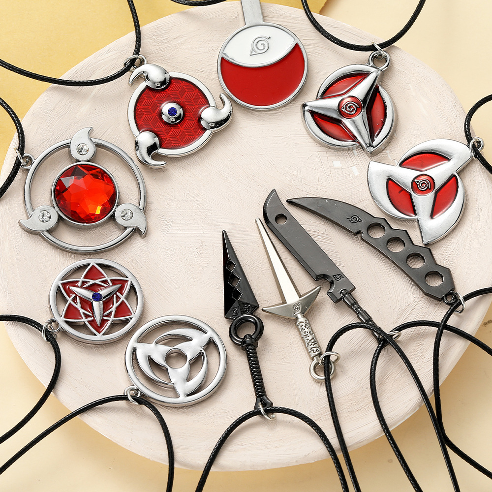 Anime Pendant Necklace - Naszyjnik z wisiorkiem Naruto Uzumaki, metalowa