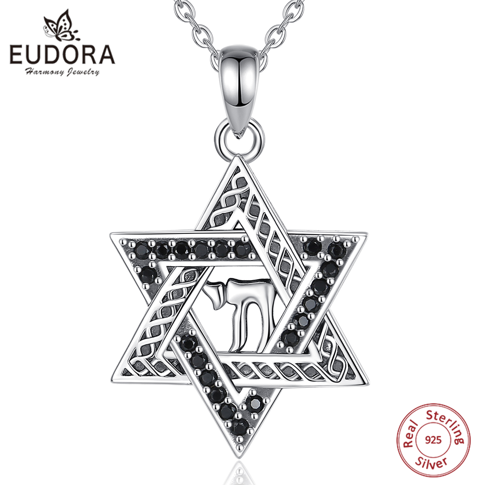 925 Sterling Silver Chain Necklace Men - Eudora 925 Sterling Silver Star of