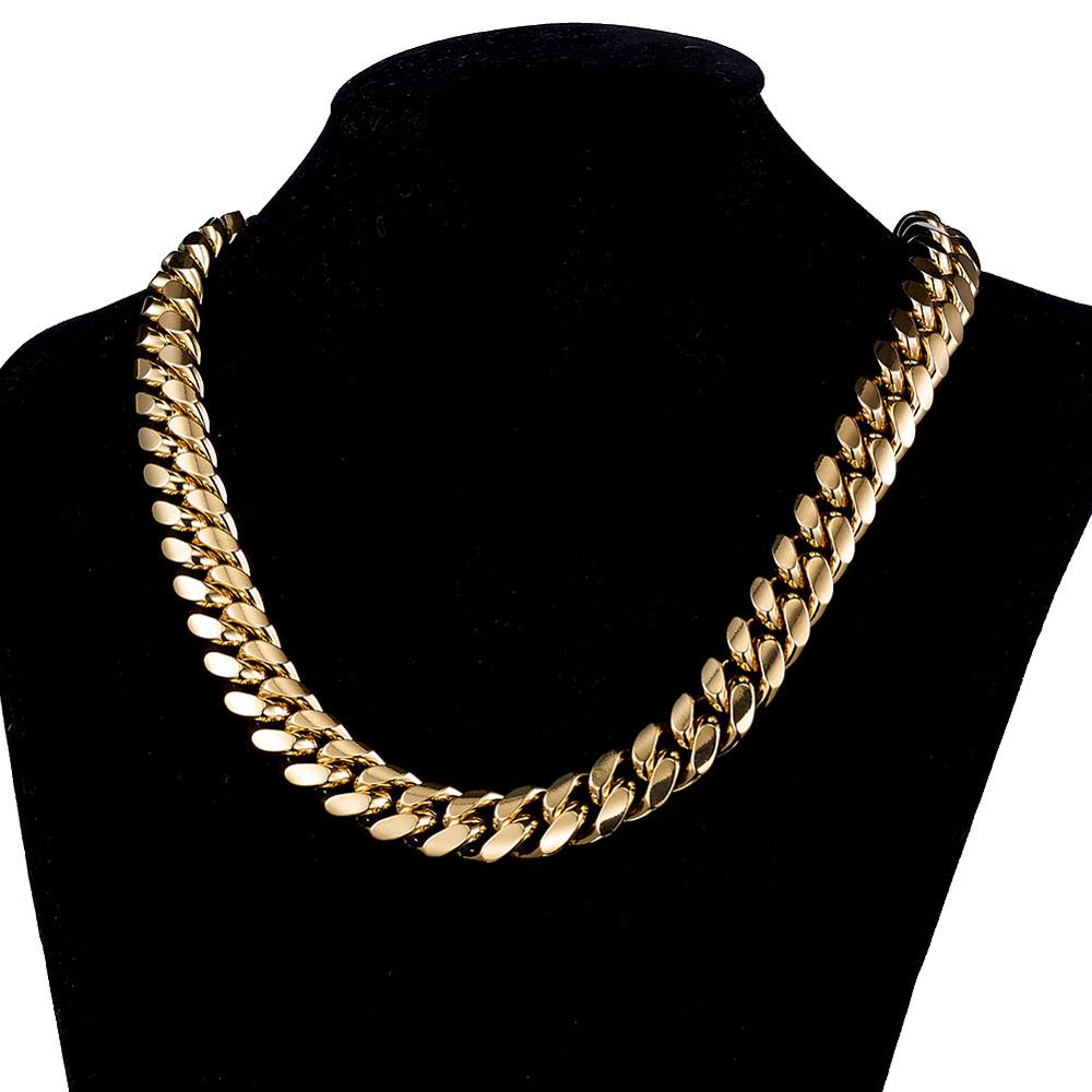 TOPGRILLZ stal nierdzewna złot – Cuban Link Chain 12Mm recenzja i cena