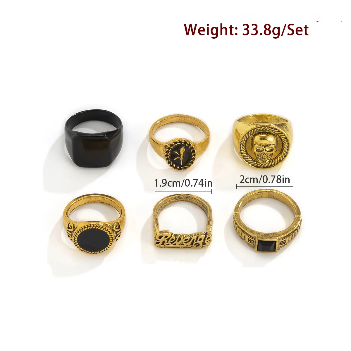 6 sztuk/zestaw gotycka klasycz – Vintage Punk Knuckle Rings Set recenzja i cena