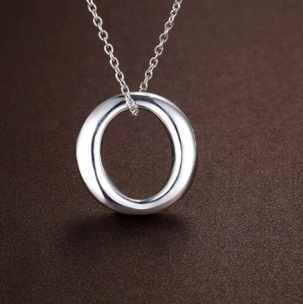 Modny naszyjnik z zawieszką w  – 925 Sterling Silver Chain Necklace Men recenzja i cena