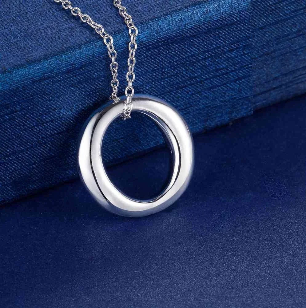 Modny naszyjnik z zawieszką w  – 925 Sterling Silver Chain Necklace Men recenzja i cena