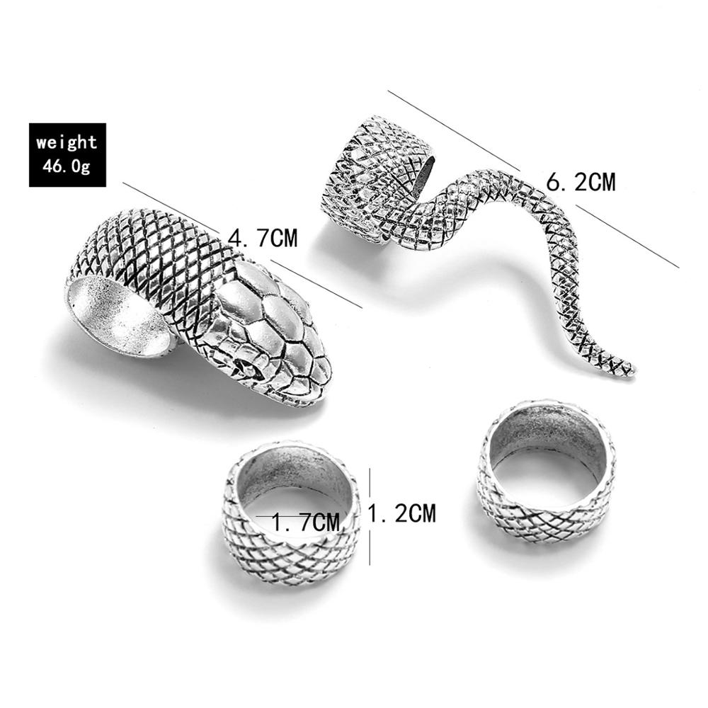 KMVEXO 4 sztuk/zestaw gotycki  – Vintage Punk Knuckle Rings Set recenzja i cena