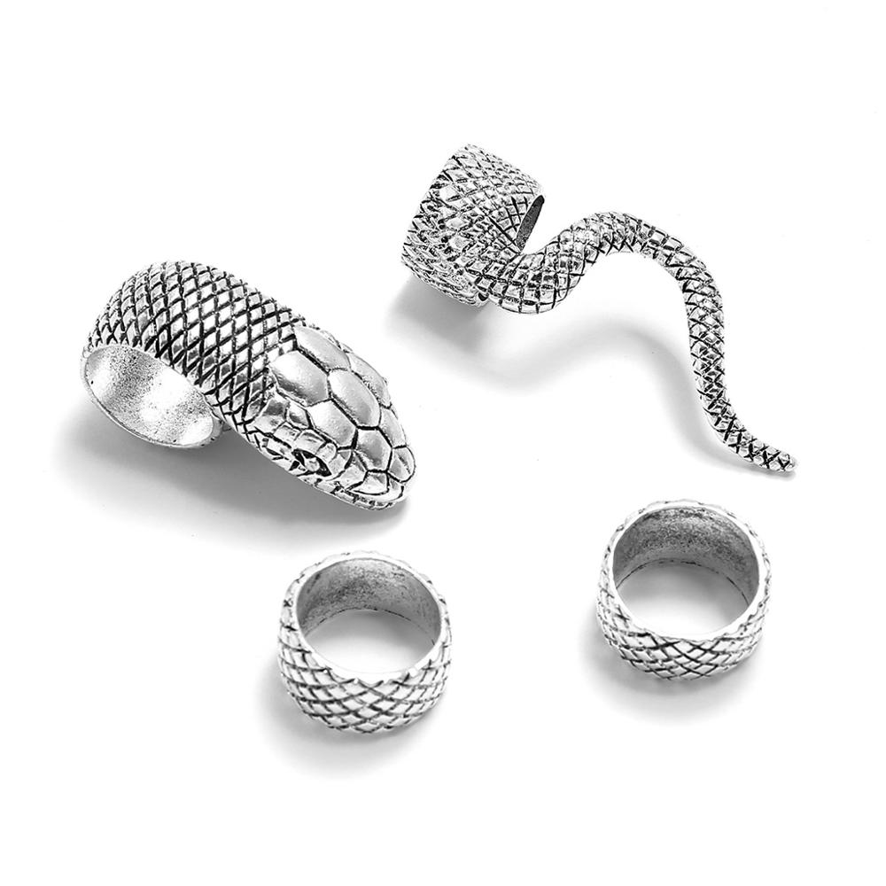 KMVEXO 4 sztuk/zestaw gotycki  – Vintage Punk Knuckle Rings Set recenzja i cena