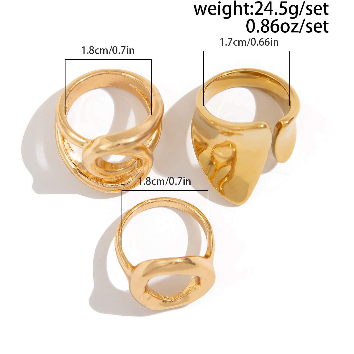 DIEZI 3pcs/set New Punk Fashio – Vintage Punk Knuckle Rings Set recenzja i cena