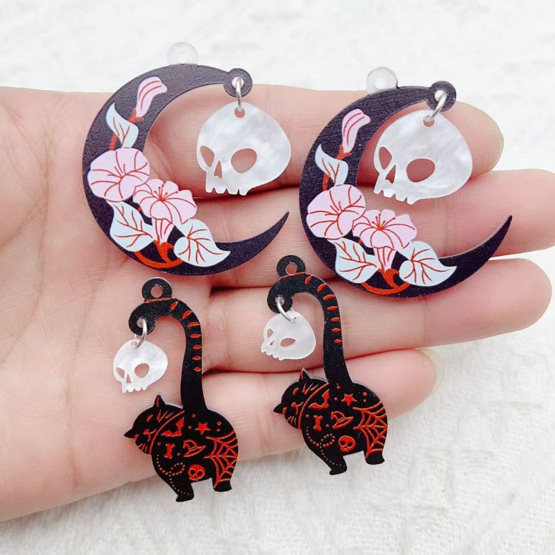 10 szt. Halloweenowe akrylowe  – Earrings recenzja i cena