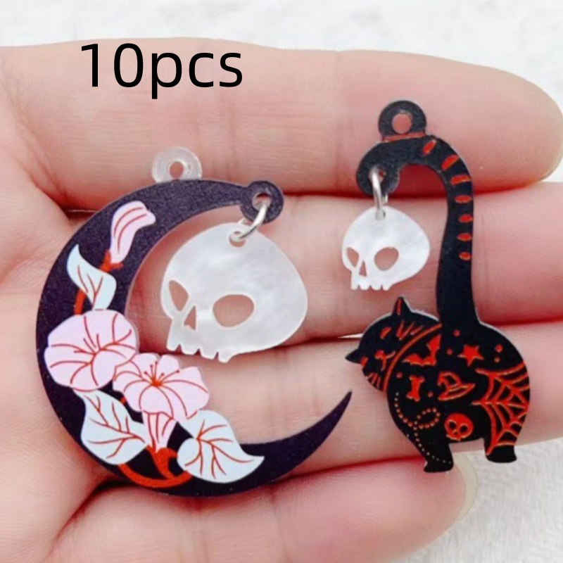 10 szt. Halloweenowe akrylowe  – Earrings recenzja i cena