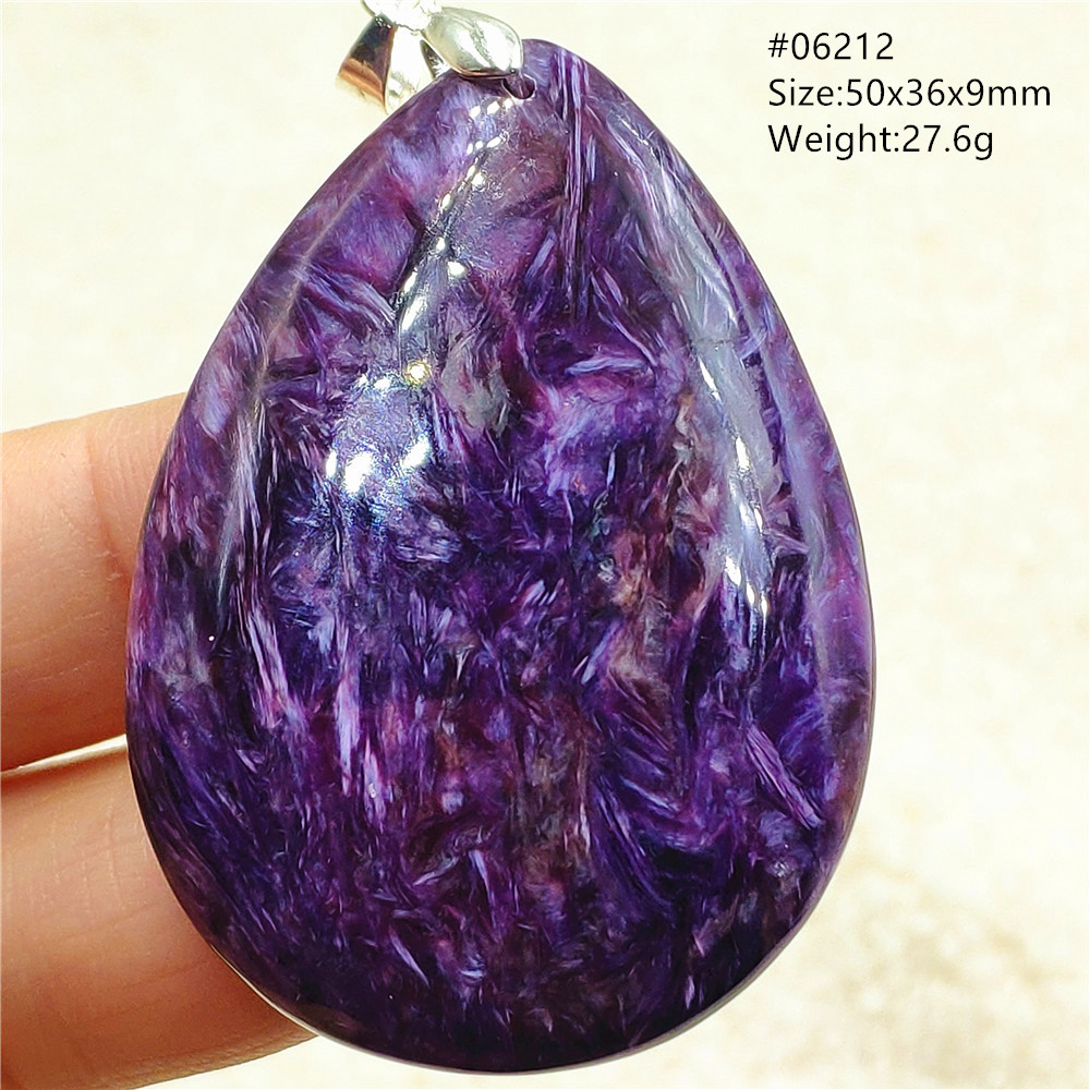 Naturalny fioletowy Charoite k – 925 Sterling Silver Chain Necklace Men recenzja i cena