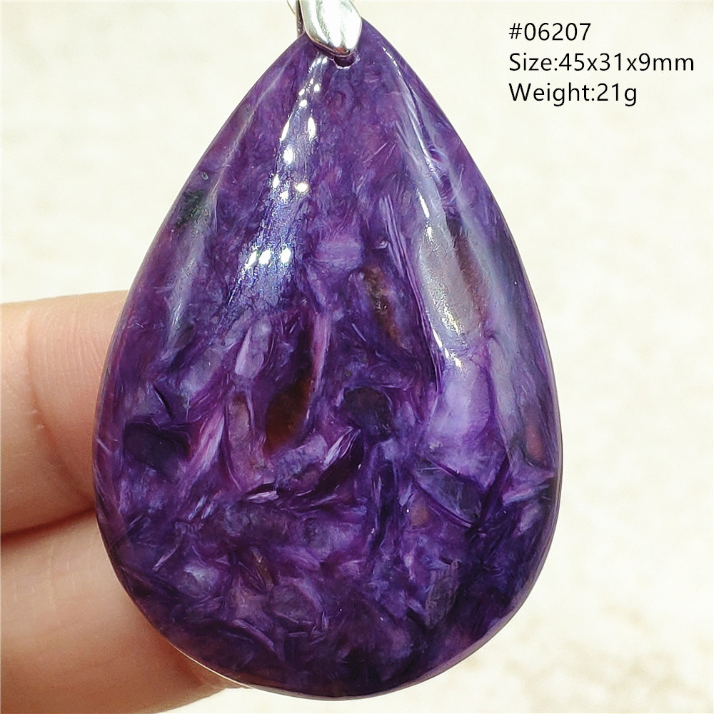 Naturalny fioletowy Charoite k – 925 Sterling Silver Chain Necklace Men recenzja i cena