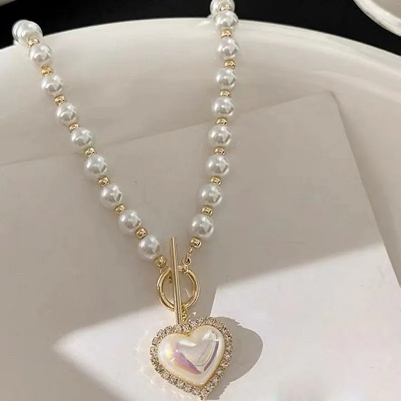 Nowy naszyjnik choker z imitac – Pearl Choker Necklace Vintage recenzja i cena