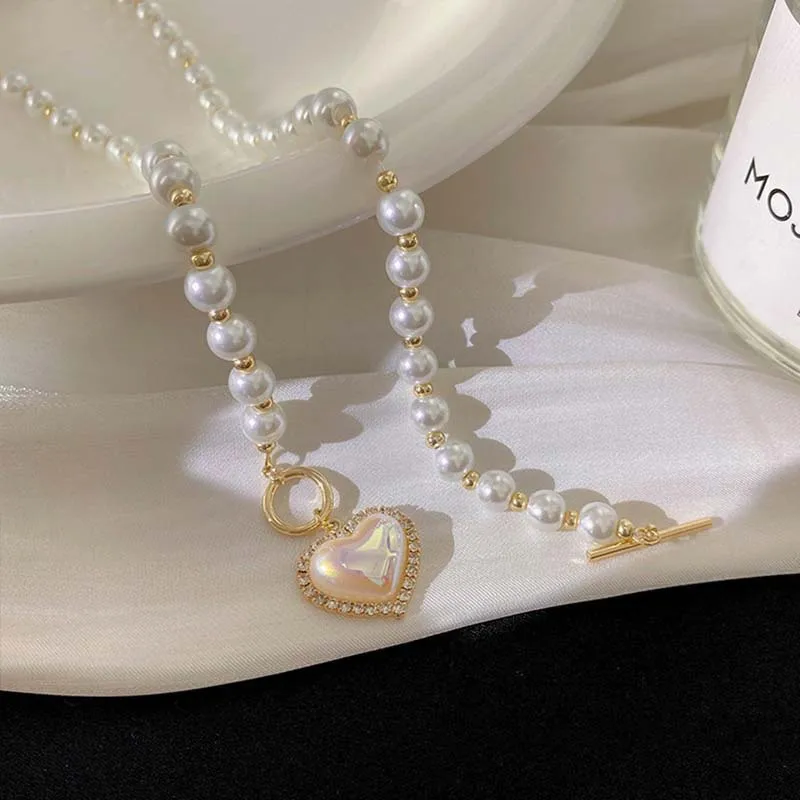 Nowy naszyjnik choker z imitac – Pearl Choker Necklace Vintage recenzja i cena