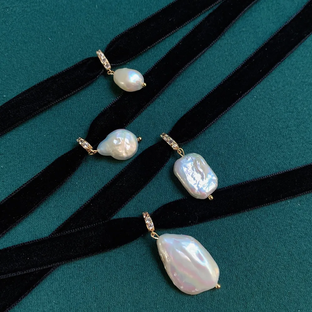 Czarny aksamitna wstążka Choke – Pearl Choker Necklace Vintage recenzja i cena