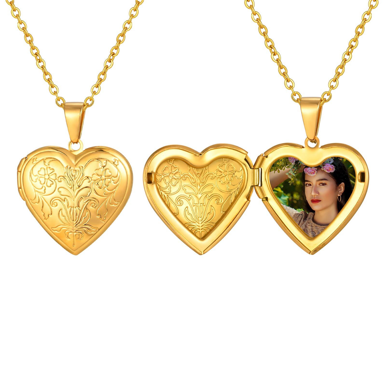 Naszyjnik z medalionem na zdję – Heart Locket Necklace Photo recenzja i cena