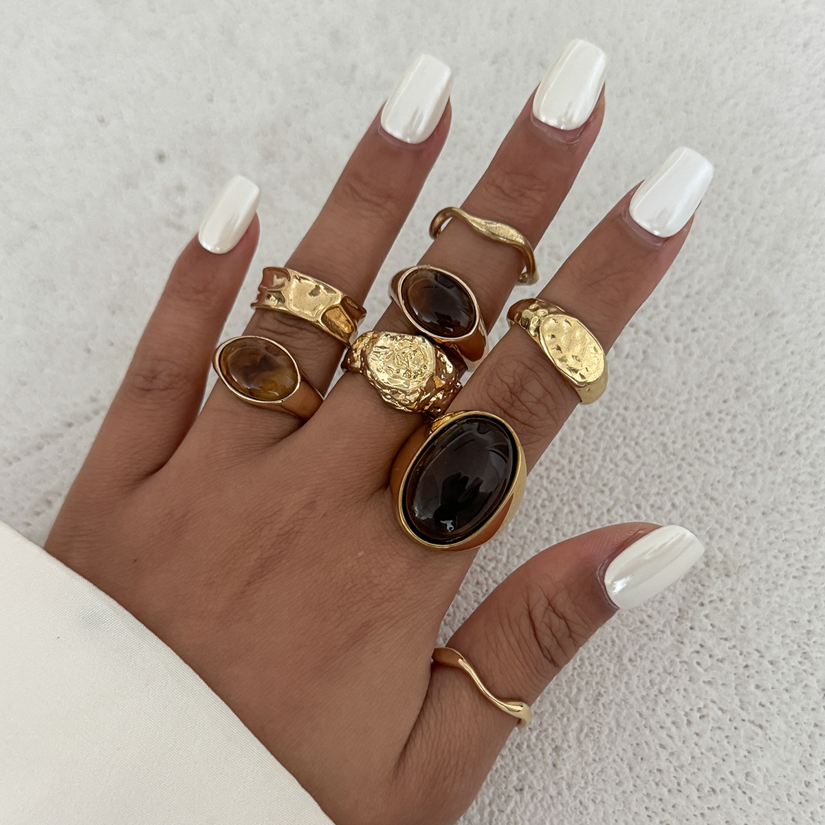 8 sztuk/zestaw Pierścionki w s – Vintage Punk Knuckle Rings Set recenzja i cena