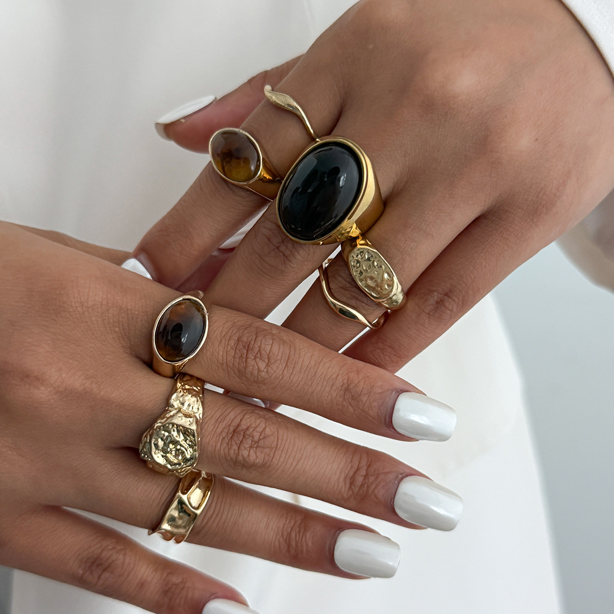 8 sztuk/zestaw Pierścionki w s – Vintage Punk Knuckle Rings Set recenzja i cena