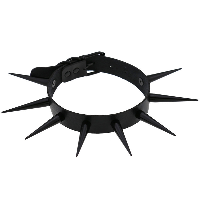 Czerwony naszyjnik z długim ko – Goth Punk Spike Choker recenzja i cena