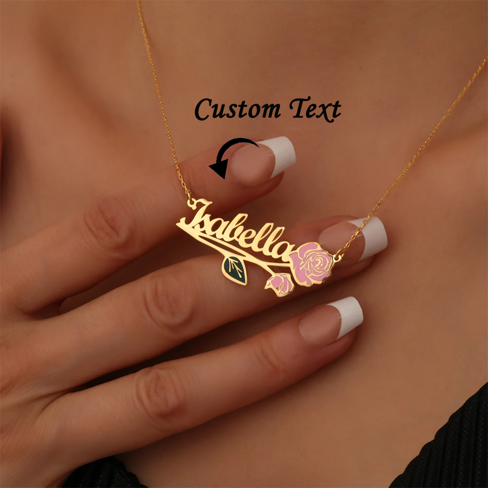 Spersonalizowany, kolorowy nas – Custom Name Necklace Stainless Steel recenzja i cena