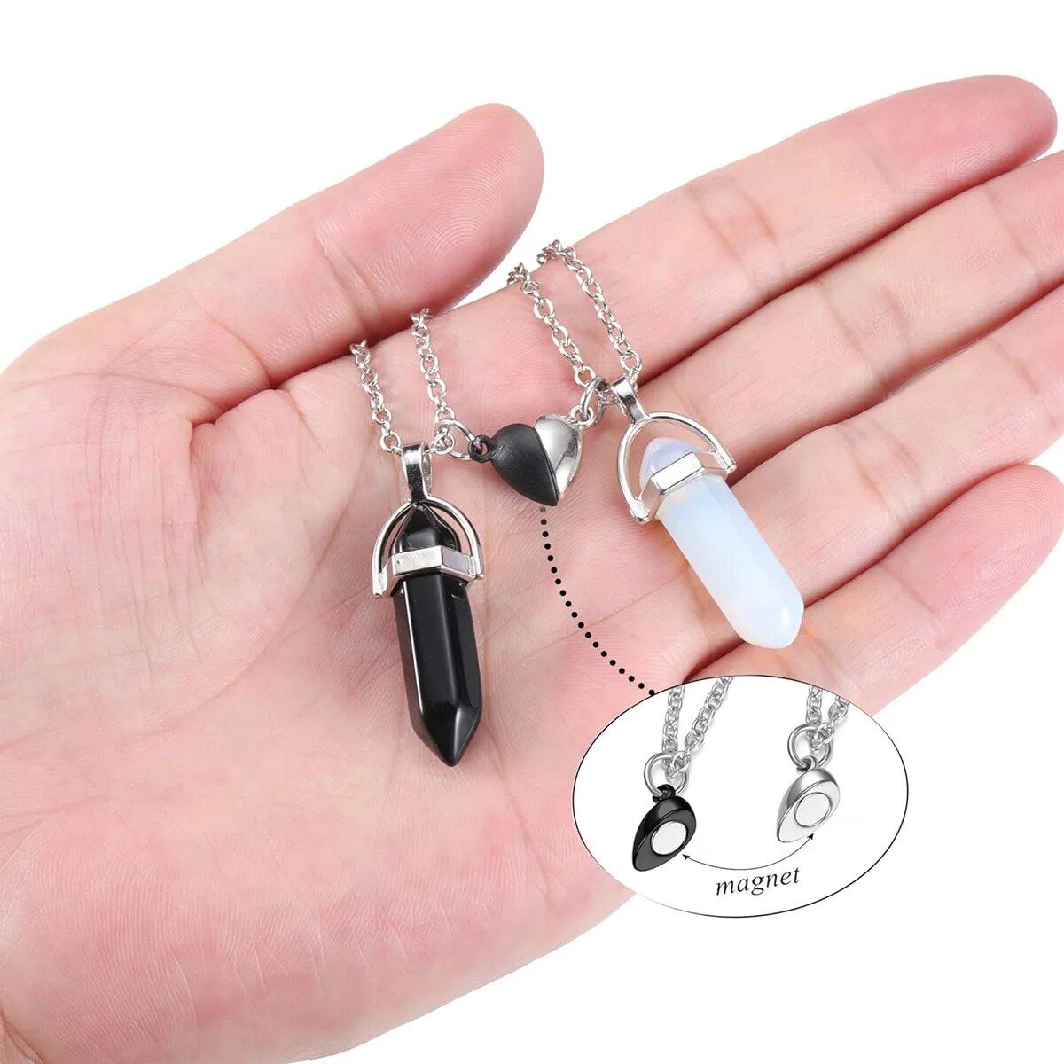 Kryształowe naszyjniki przyjaź – Magnetic Couple Matching Necklaces recenzja i cena