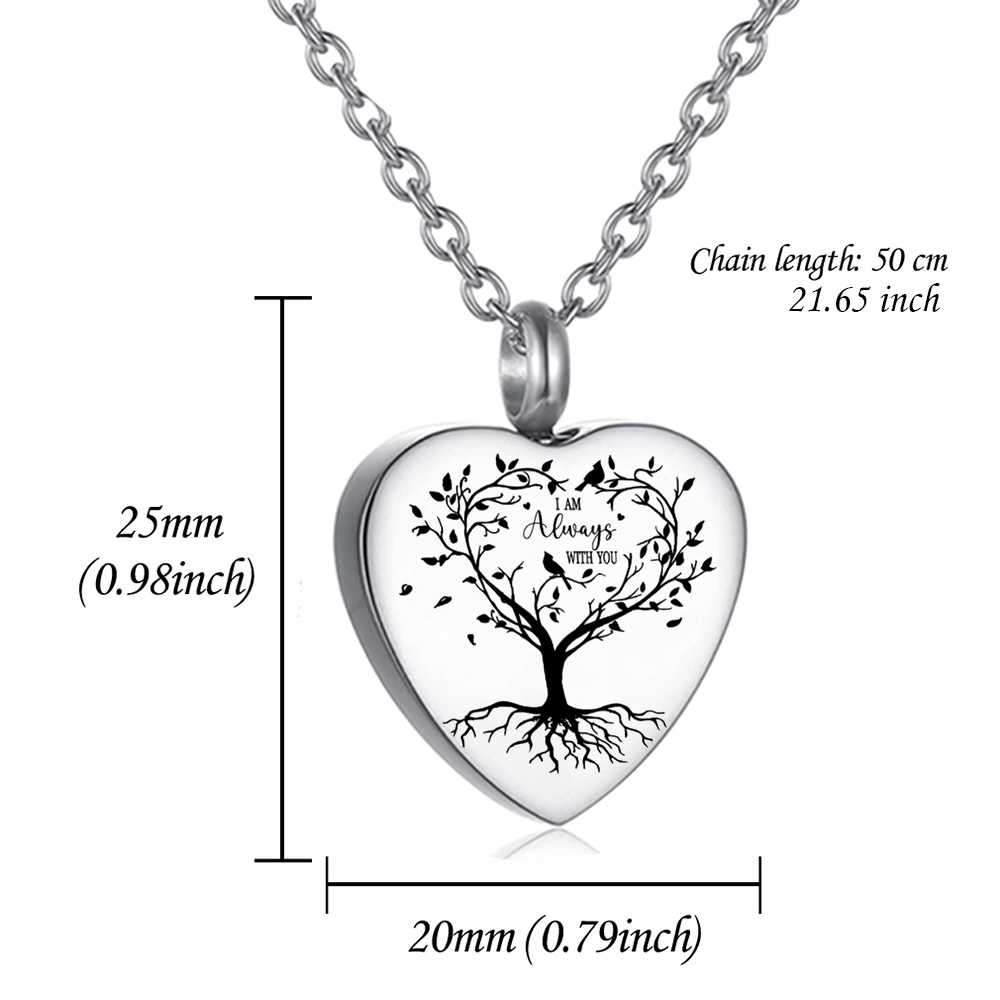 Naszyjnik-urna ze stali nierdz – Heart Locket Necklace Photo recenzja i cena