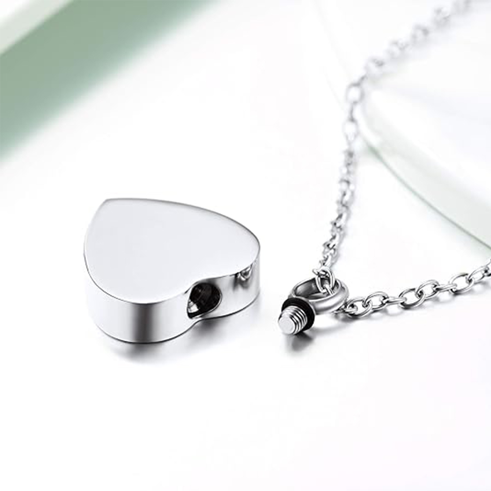 Naszyjnik-urna ze stali nierdz – Heart Locket Necklace Photo recenzja i cena
