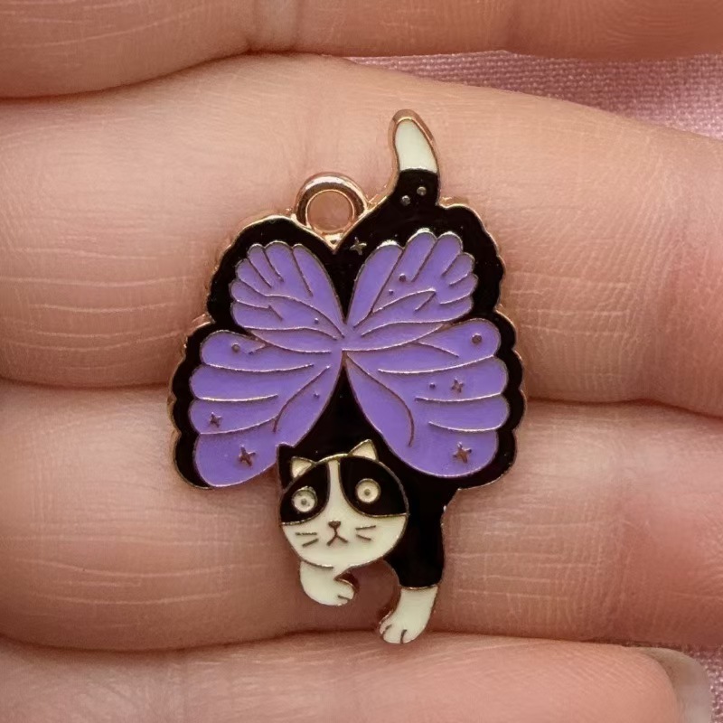 10 szt. Motyl Kot Miłość Korea – Earrings recenzja i cena