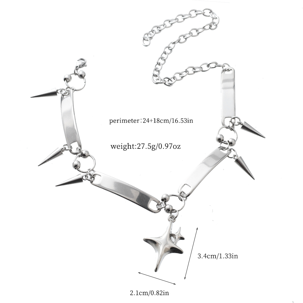 Naszyjnik choker Y2K z nitami  – Goth Punk Spike Choker recenzja i cena