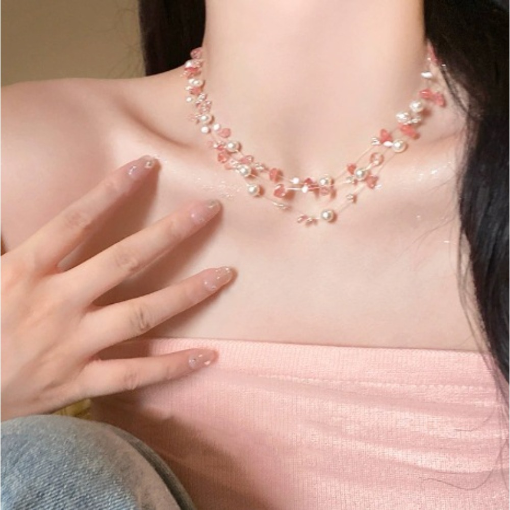 Kolorowy naszyjnik choker z mu – Layered Pendant Necklace Aesthetic recenzja i cena