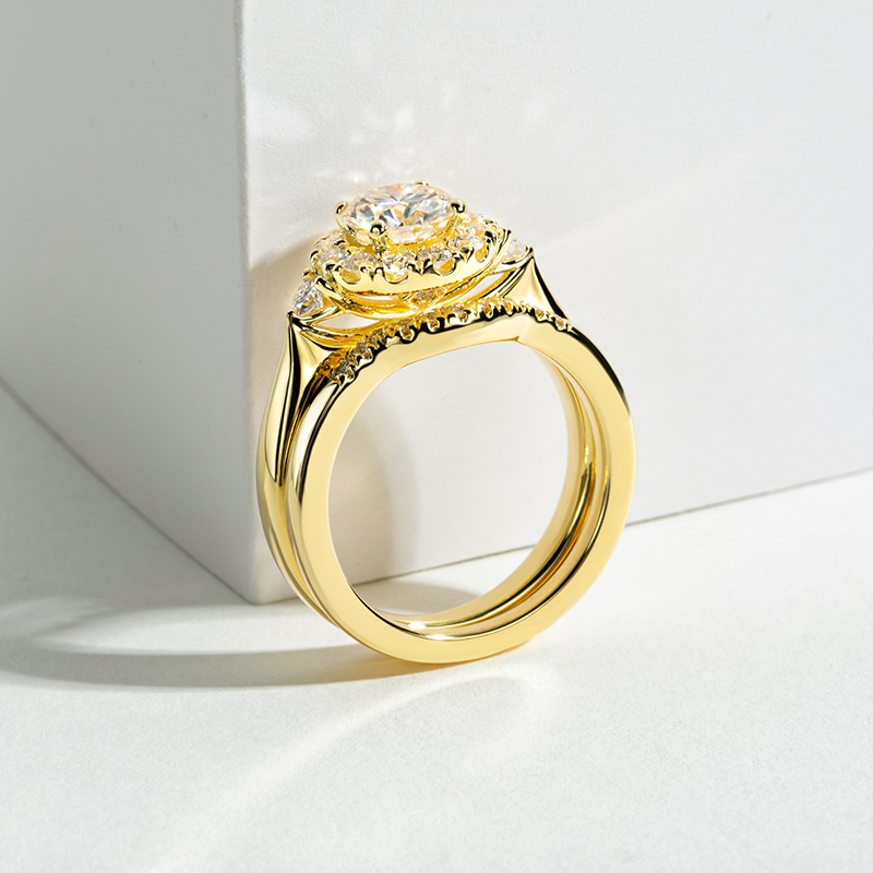 Zestaw pierścionków zaręczynow – Moissanite Engagement Ring 1 Carat recenzja i cena