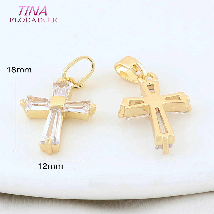 6 SZT. 12*18MM Mosiężne Zawies – Cross Pendant Necklace Gold recenzja i cena
