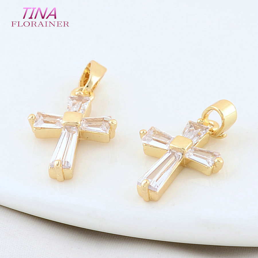 6 SZT. 12*18MM Mosiężne Zawies – Cross Pendant Necklace Gold recenzja i cena
