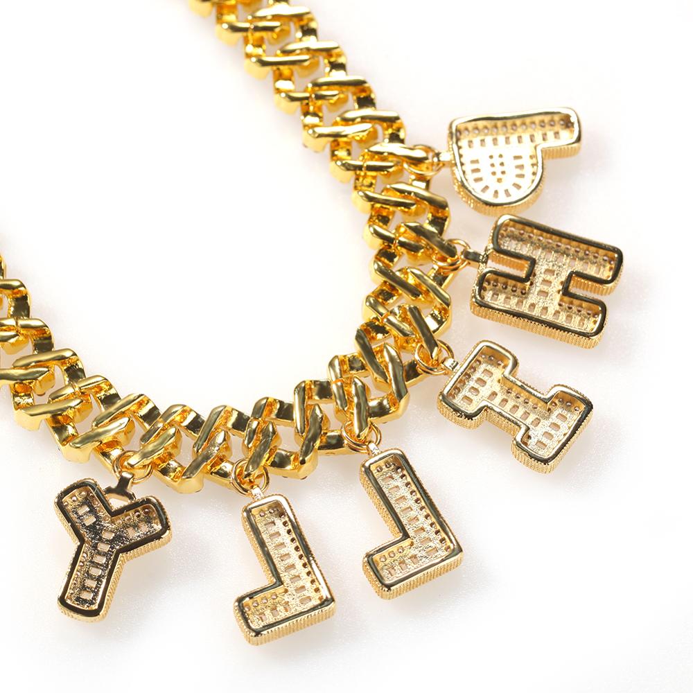 UWIN DIY Baguettecz Letter Nec – Cuban Link Chain 12Mm recenzja i cena