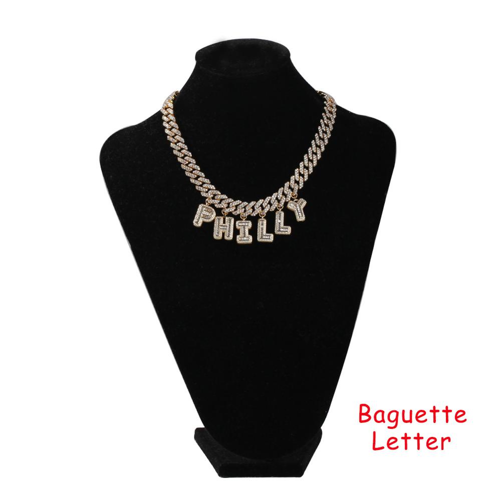 UWIN DIY Baguettecz Letter Nec – Cuban Link Chain 12Mm recenzja i cena