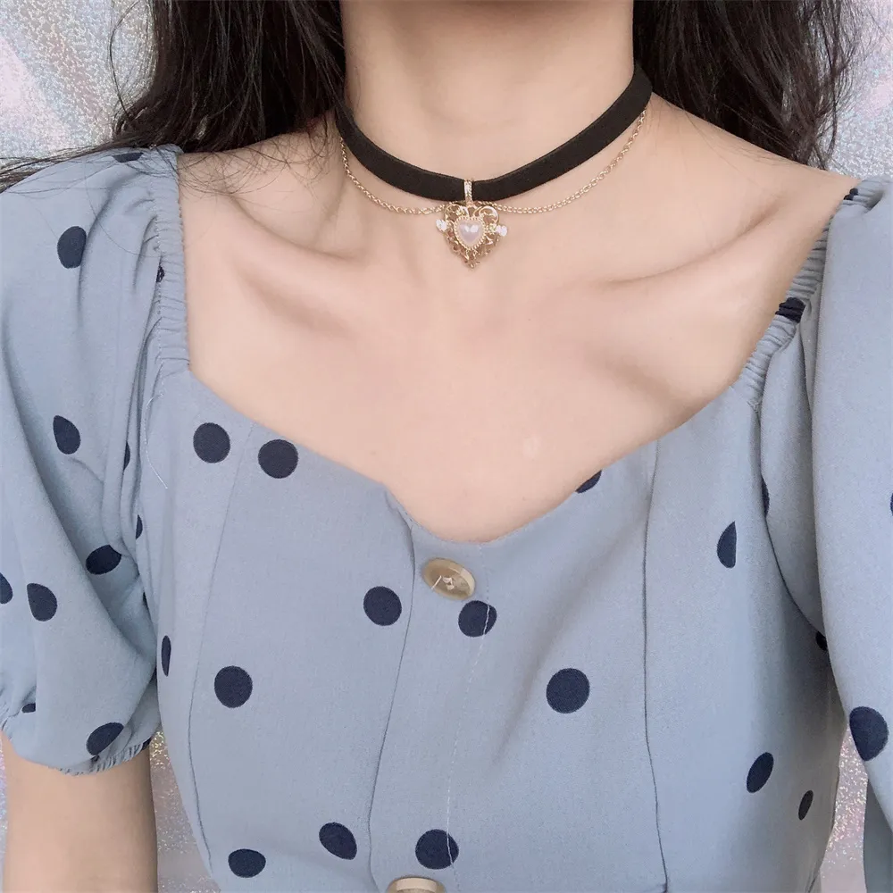 Vintage aksamitny łańcuszek Ch – Pearl Choker Necklace Vintage recenzja i cena