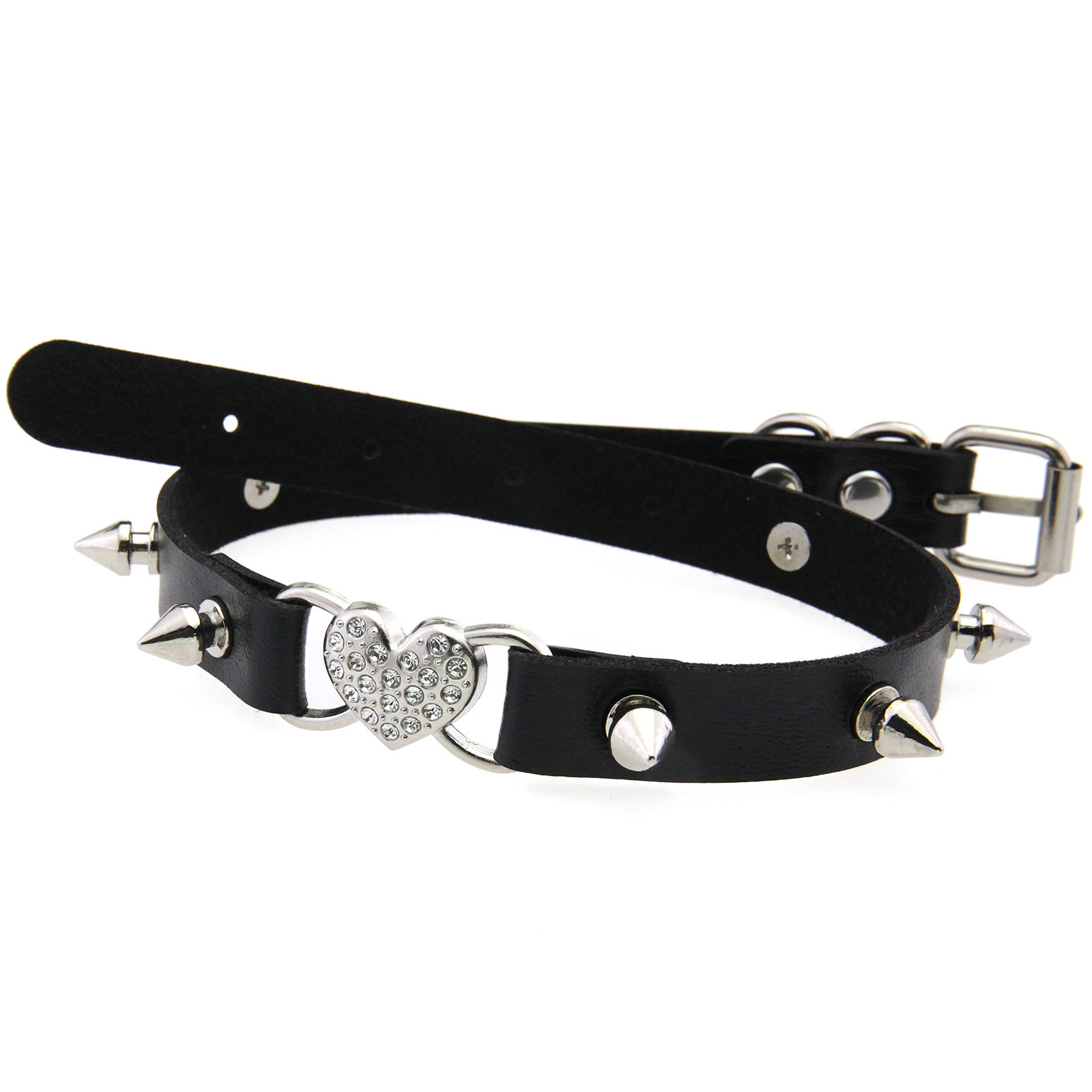 Czarny naszyjnik choker z kolc – Goth Punk Spike Choker recenzja i cena