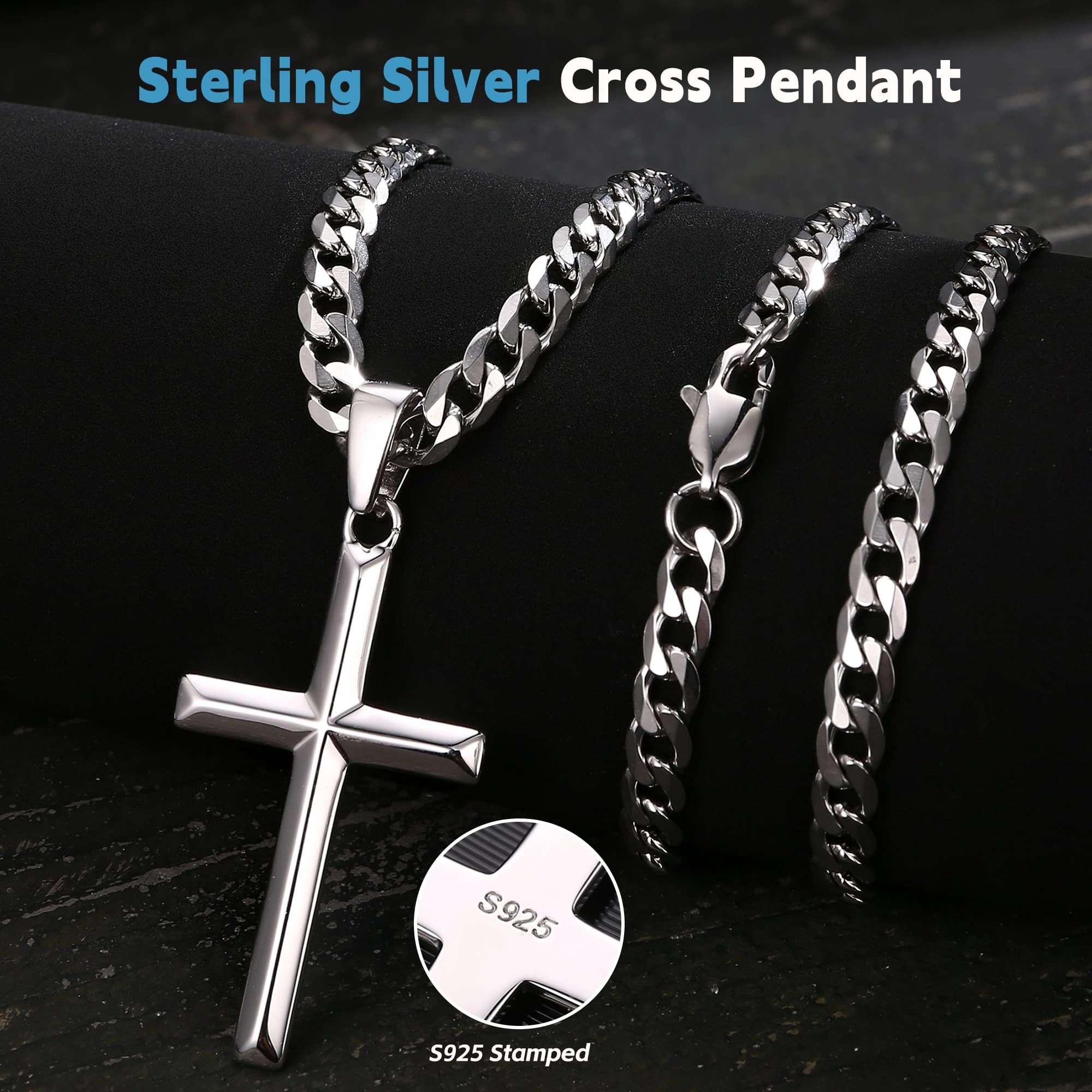 Naszyjnik Krzyż ze Srebra Prób – 925 Sterling Silver Chain Necklace Men recenzja i cena